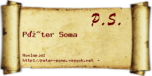 Péter Soma névjegykártya